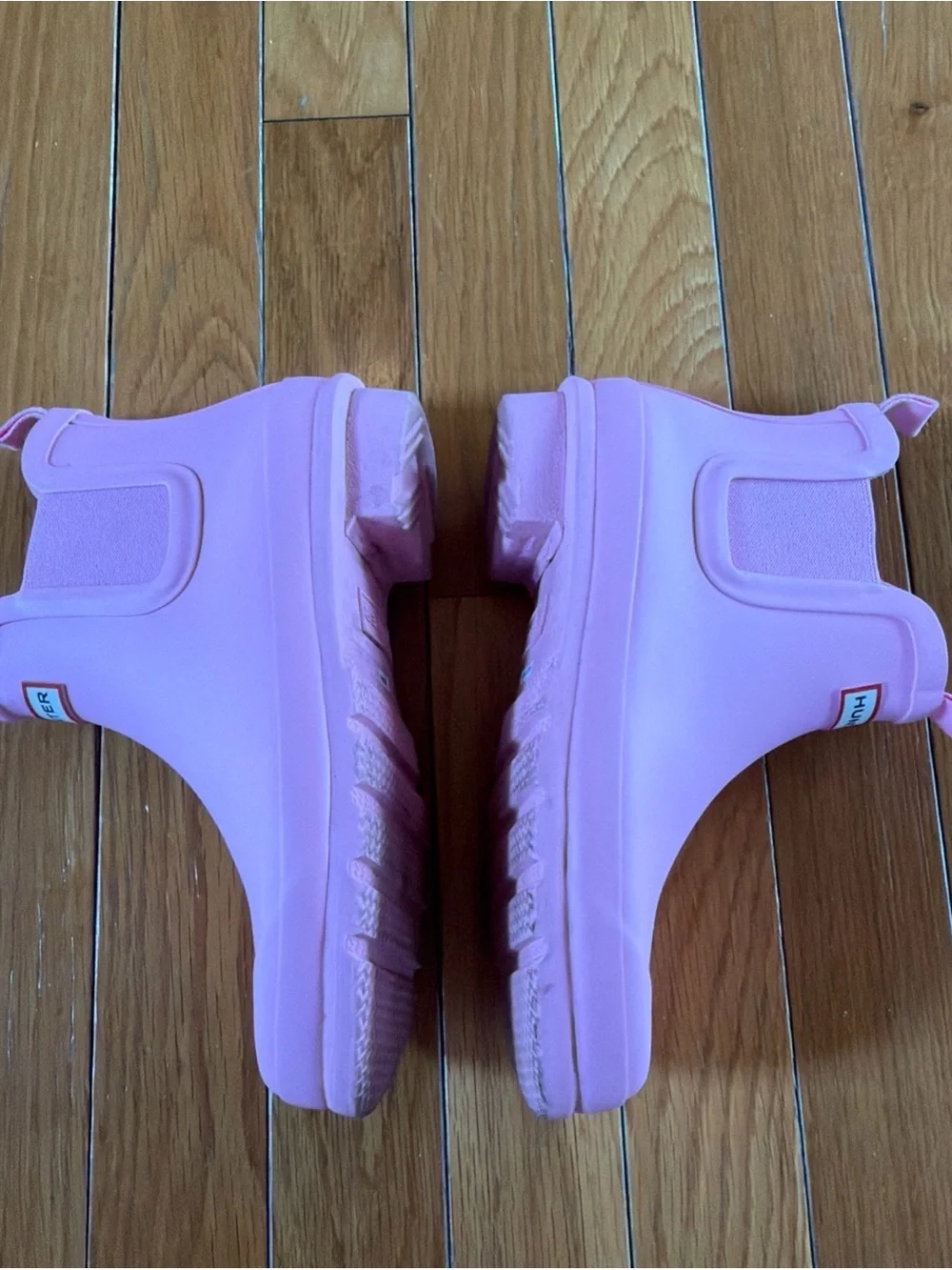 Hunter Pastel Pink Chelsea Rubber Rain All Weather Boots US Girls Sz 4 UK Sz 2